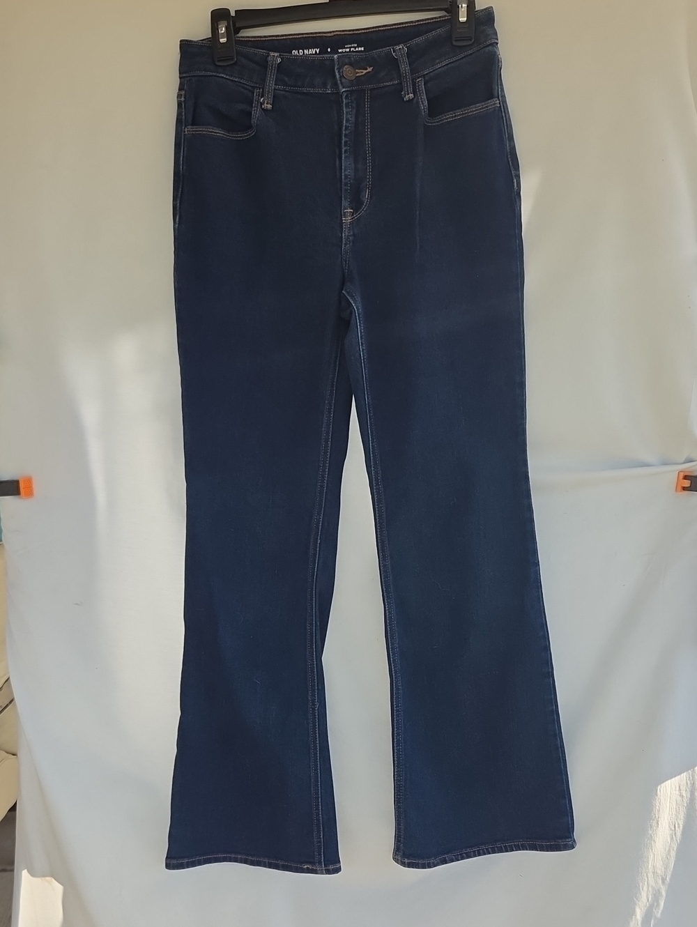 Old Navy Deep Blue Wow Flared Jeans Sz 6